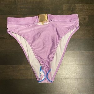 High Waisted Lilac Purple Bikini Bottom w/t cutout
